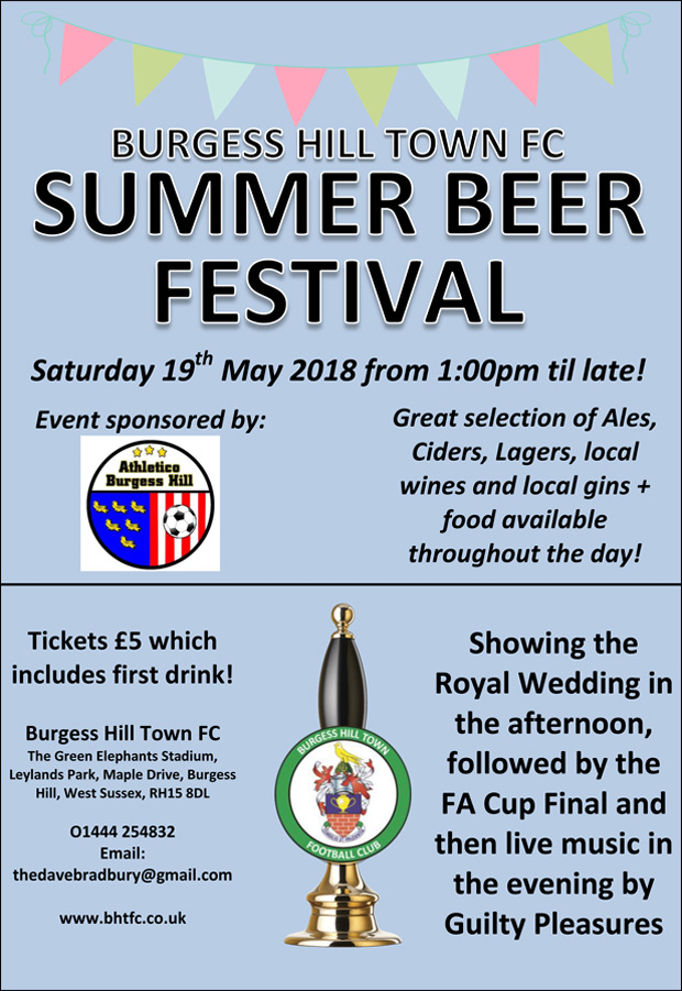 burgess hill town football club summer beer festival