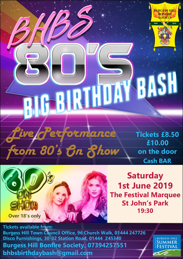 80s on show burgess hill bonfire society