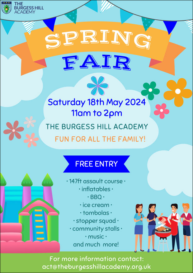 burgess hill academy spring fair poster