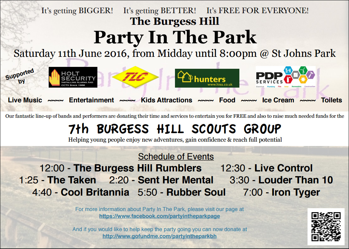 burgess hill paty in the park 2016