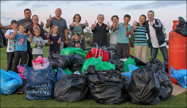 Burgess Hill Residents clear traveller rubbish