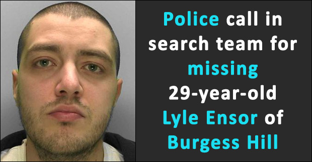 lyle ensor burgess hill missing sussex police