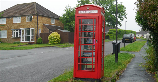 book swap phone box potters lane