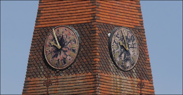 church clock face