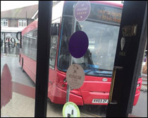 bus hits signpost in Burgess Hill