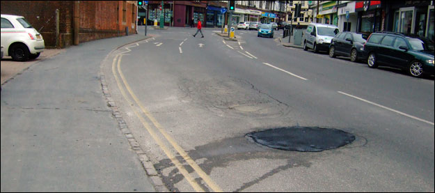 Station Road Pothole Burgess Hill