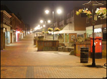 burgess hill town centre at night